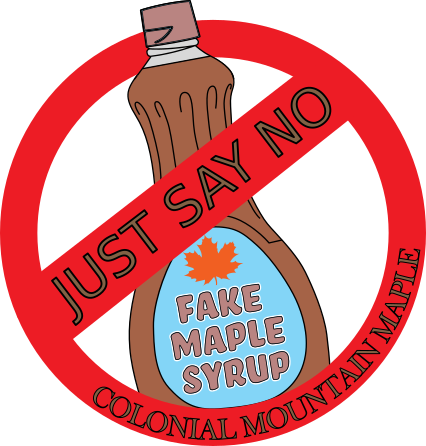 Just Say No To Fake Maple Syrup 3 Inch Die-Cut Sticker